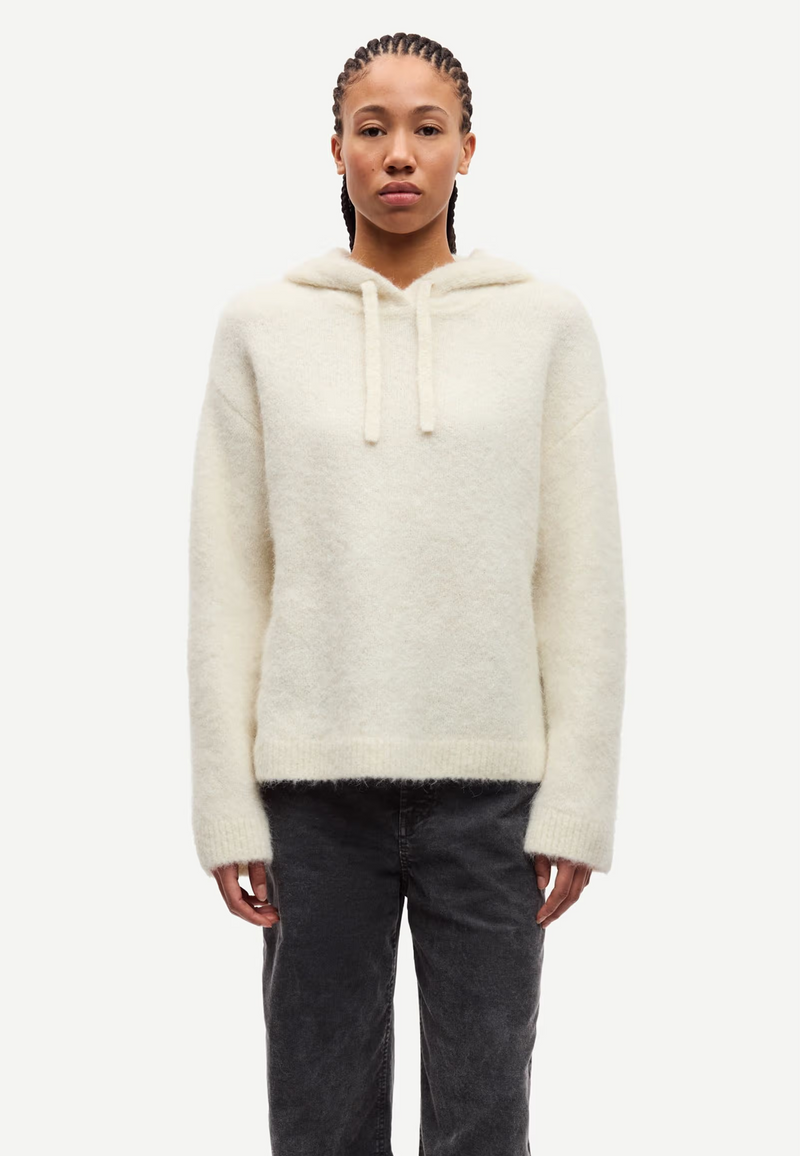 Sajeanne Alpaka Hoodie | Clear Cream