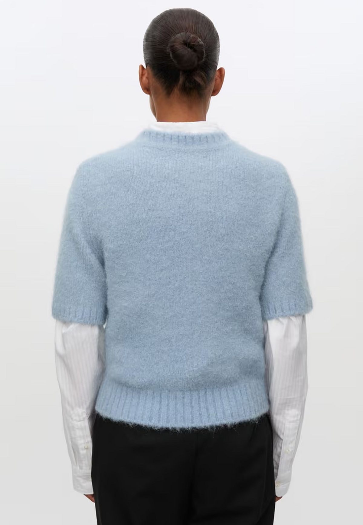Sajeanne Alpaka T-Shirt Pullover | Dusty Blue