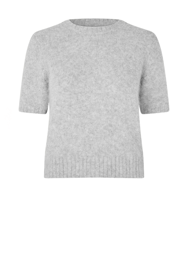 Sajeanne Alpaka T-Shit | Light Grey Melange