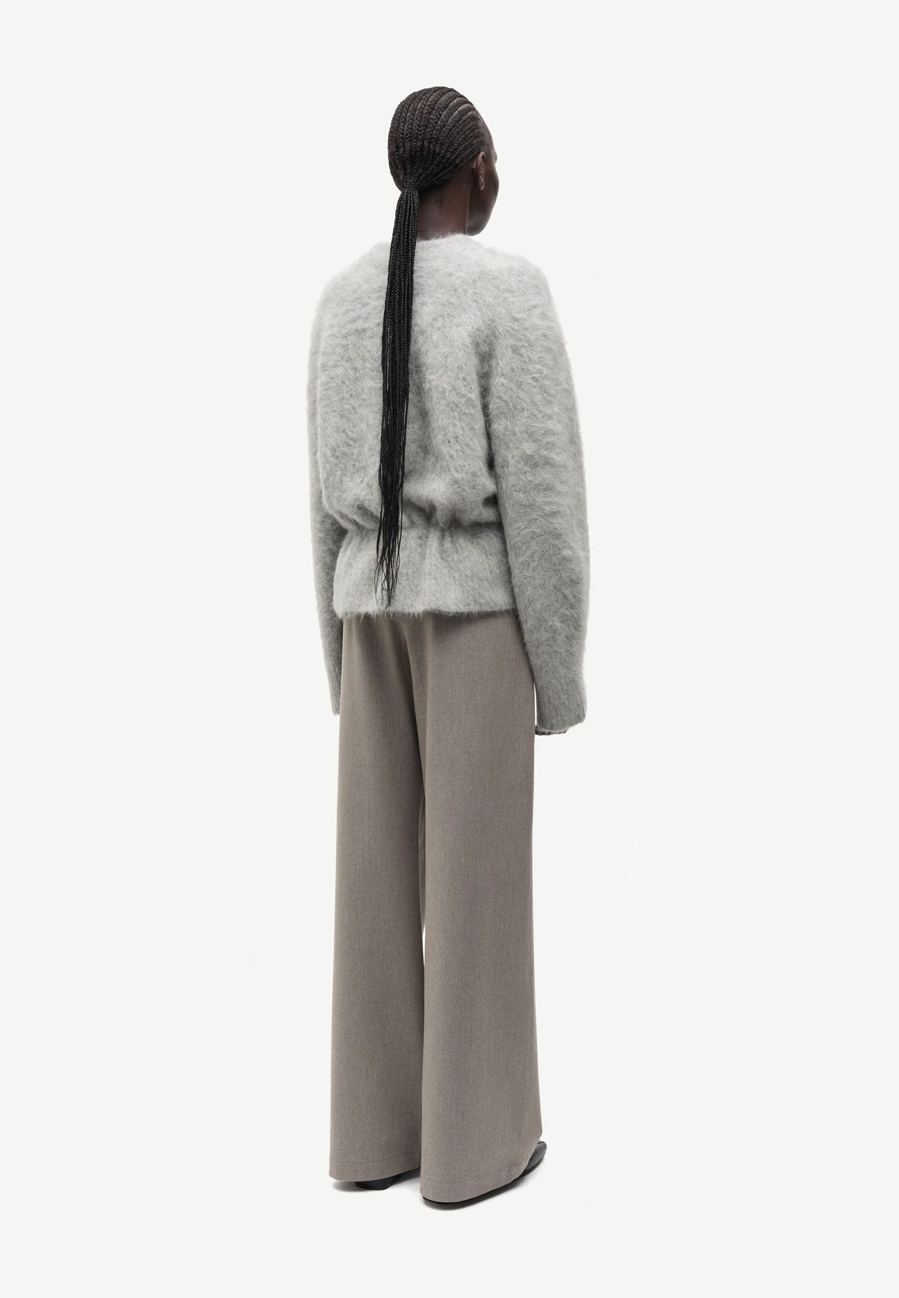 Salo V-Neck Alpaka Pullover | Grey Melange
