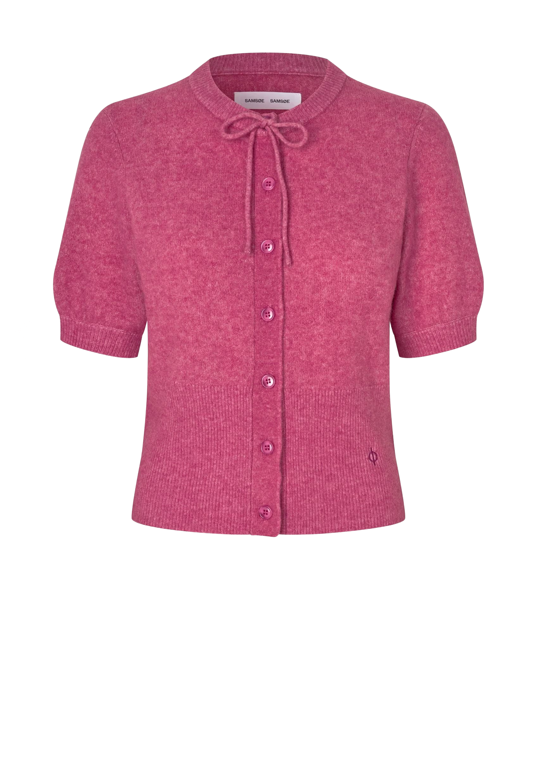 Salora Kurzarm Alpaka Cardigan | Red Violet