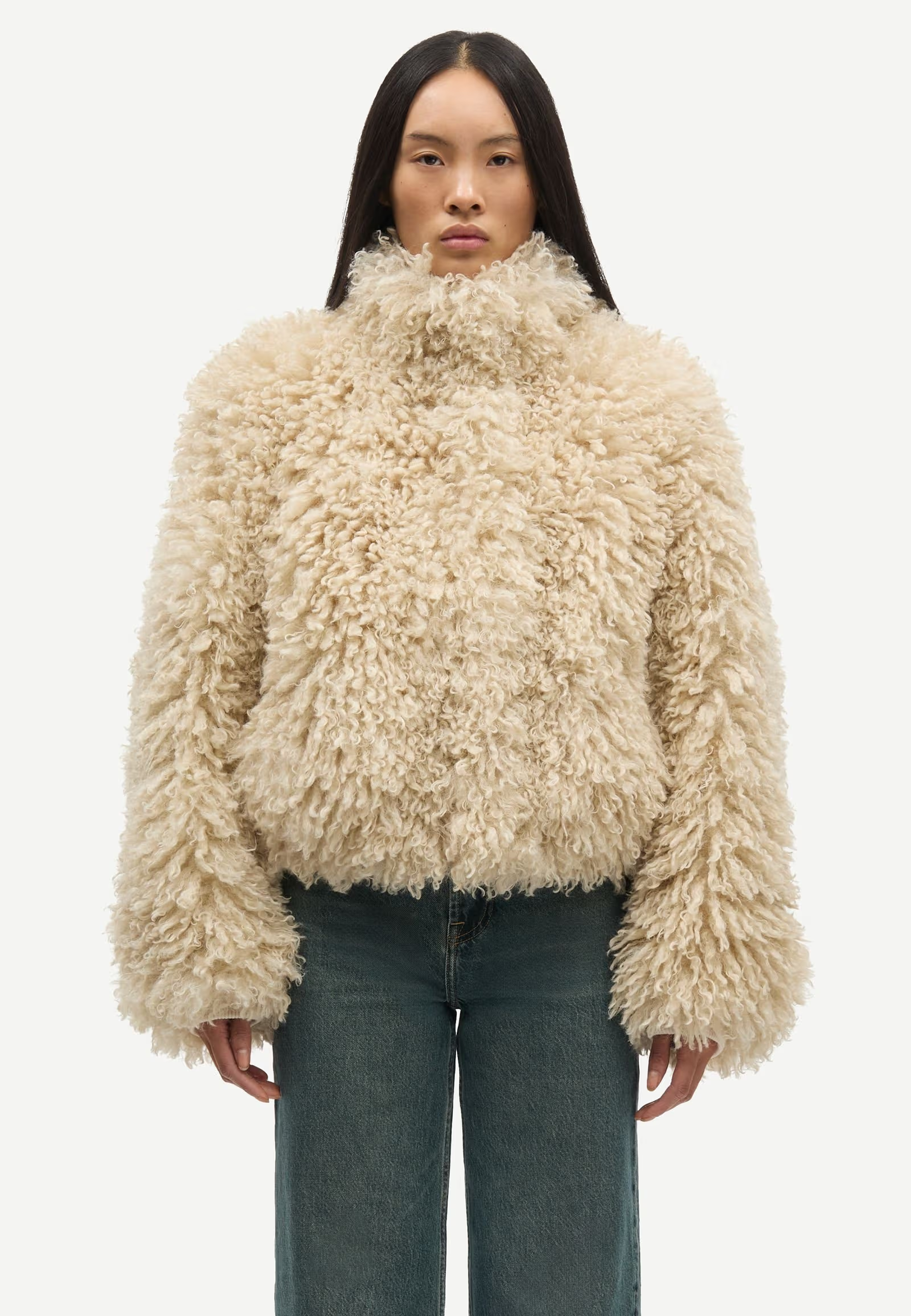 Samedda Fake Fur Bomberjacke | Pumice Stone