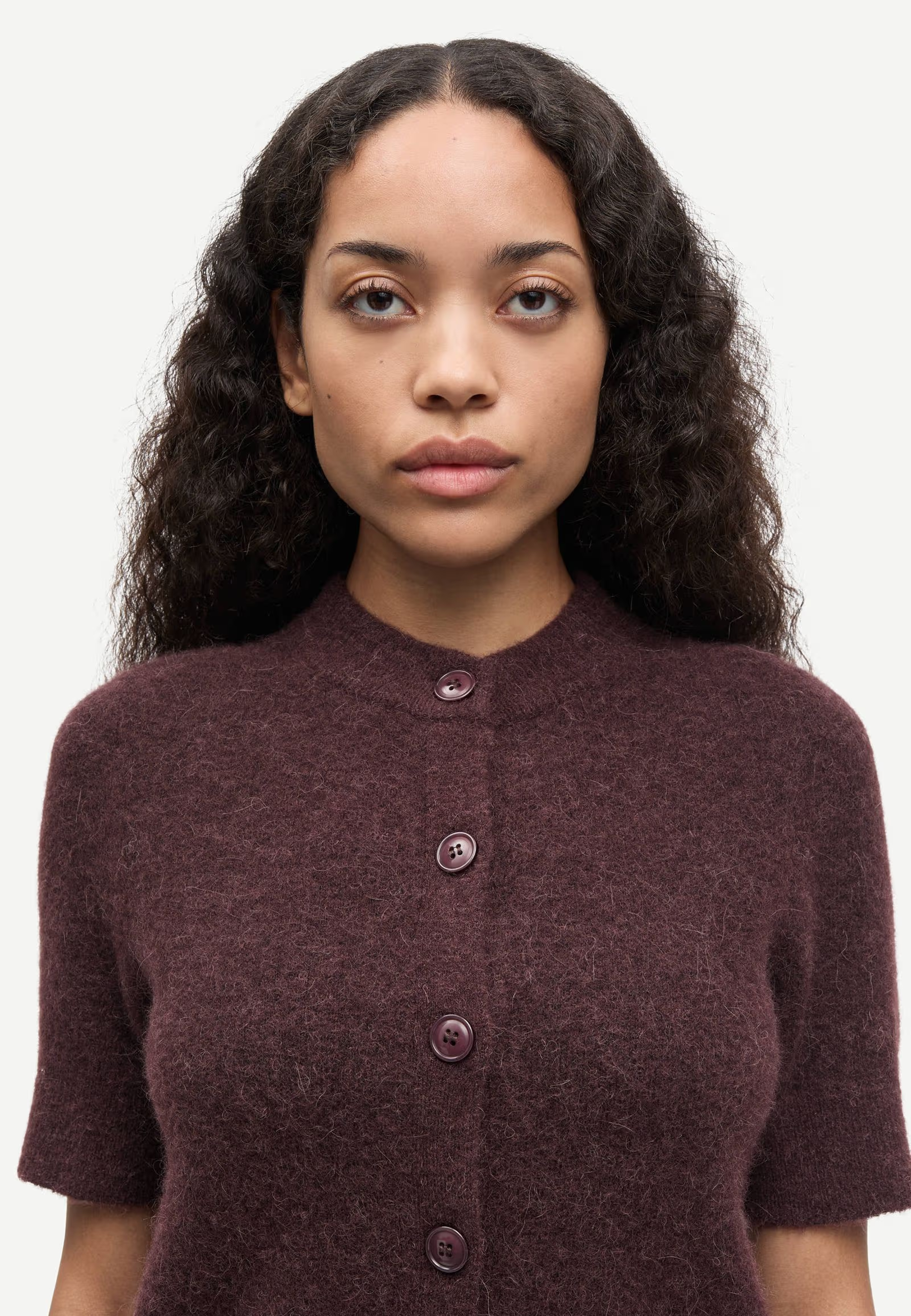 Sanoura Alpaka Kurzarm Cardigan | Fudge