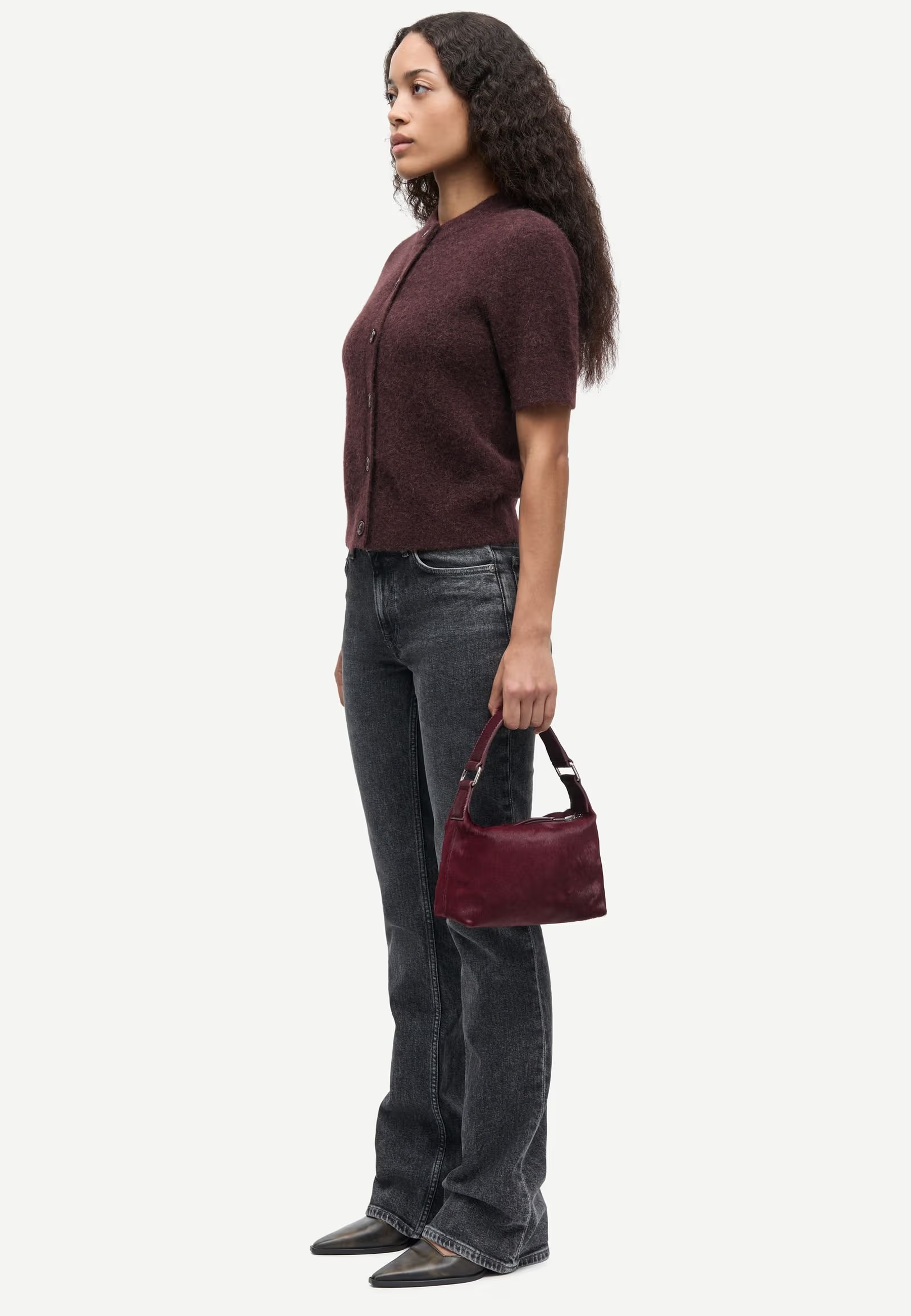 Sanoura Alpaka Kurzarm Cardigan | Fudge