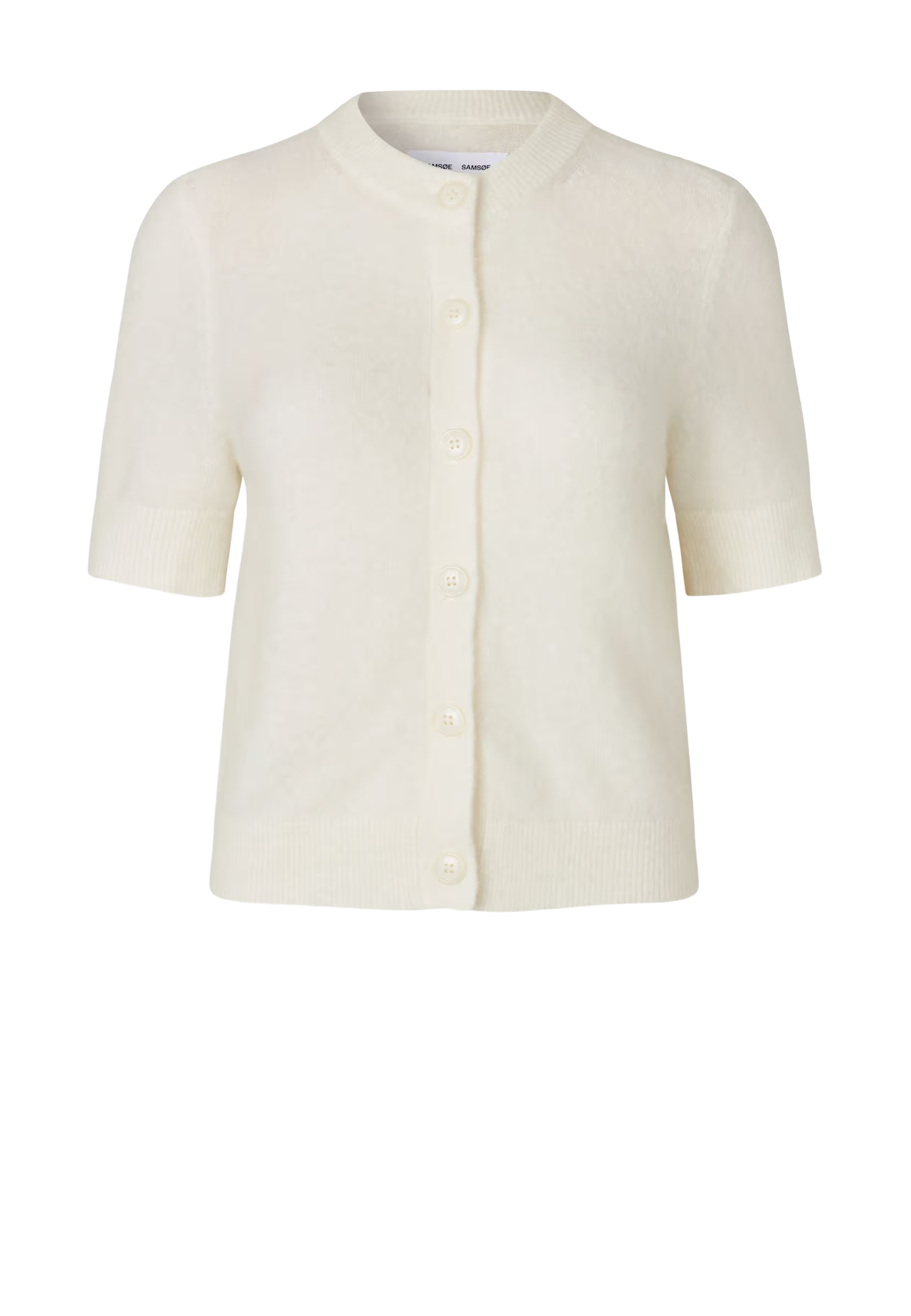 Sanoura Kurzarm Alpaka Cardigan | Egret