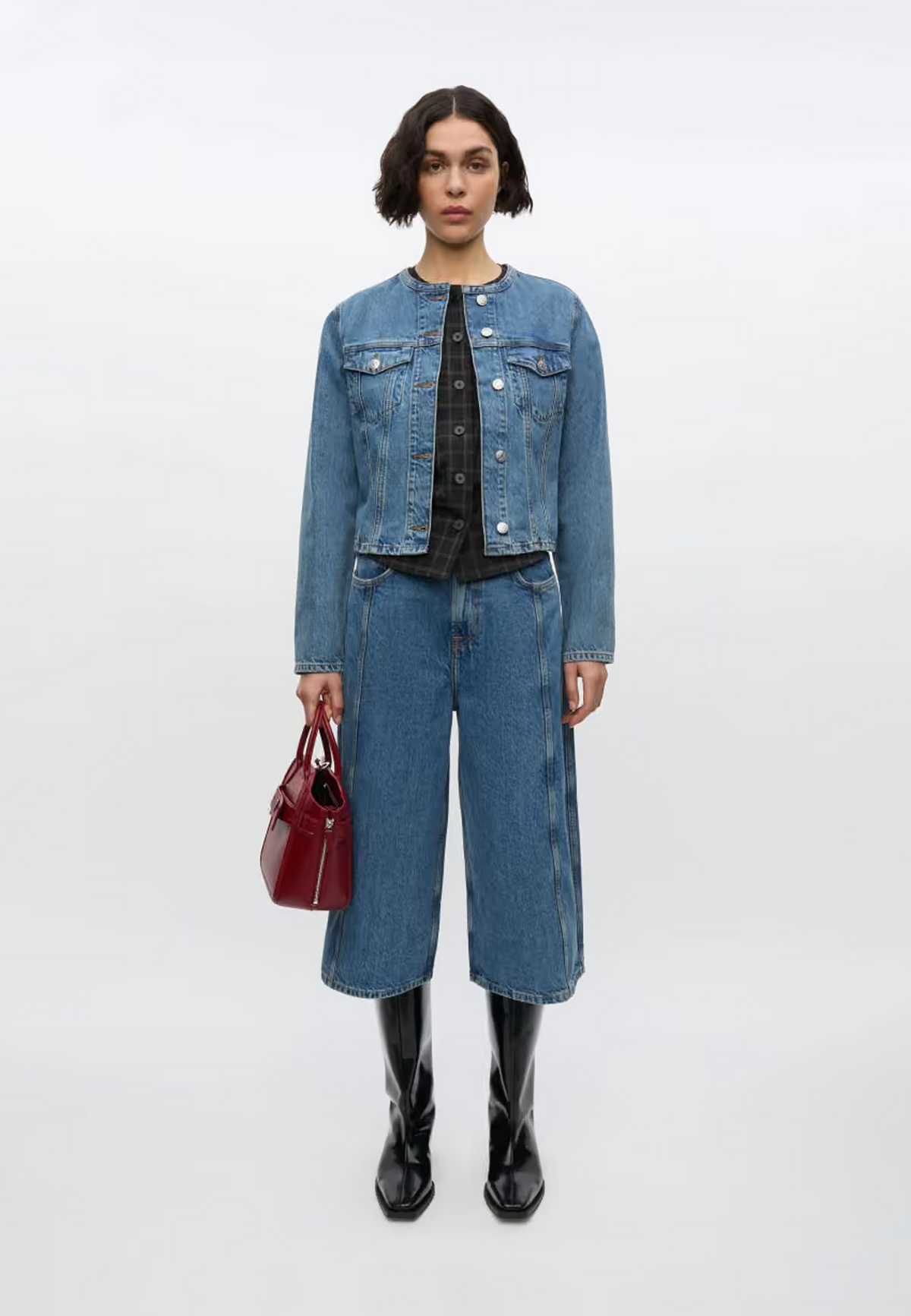 Sashelby Culotte Jeans | Sephia Blue