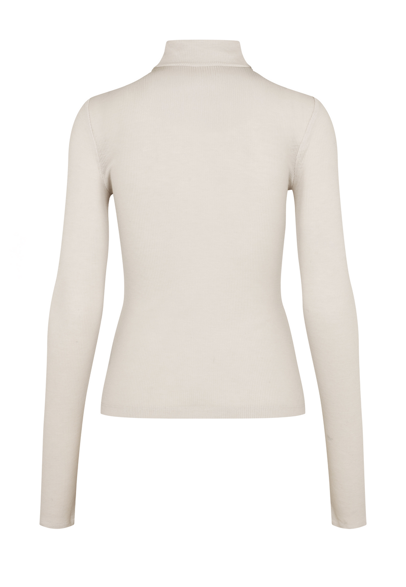 Sasonnet Rollkragen Longsleeve | Pumice Stone