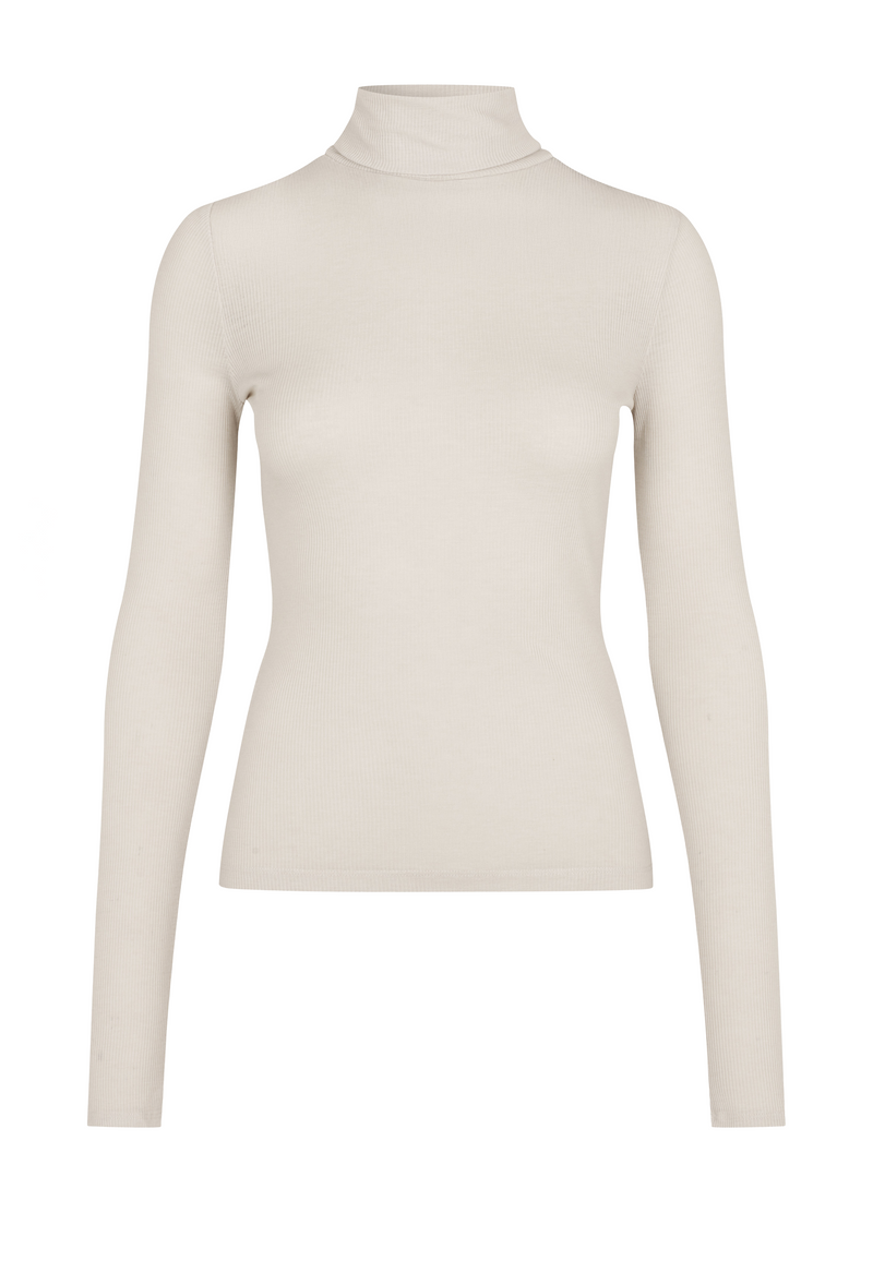 Sasonnet Rollkragen Longsleeve | Pumice Stone