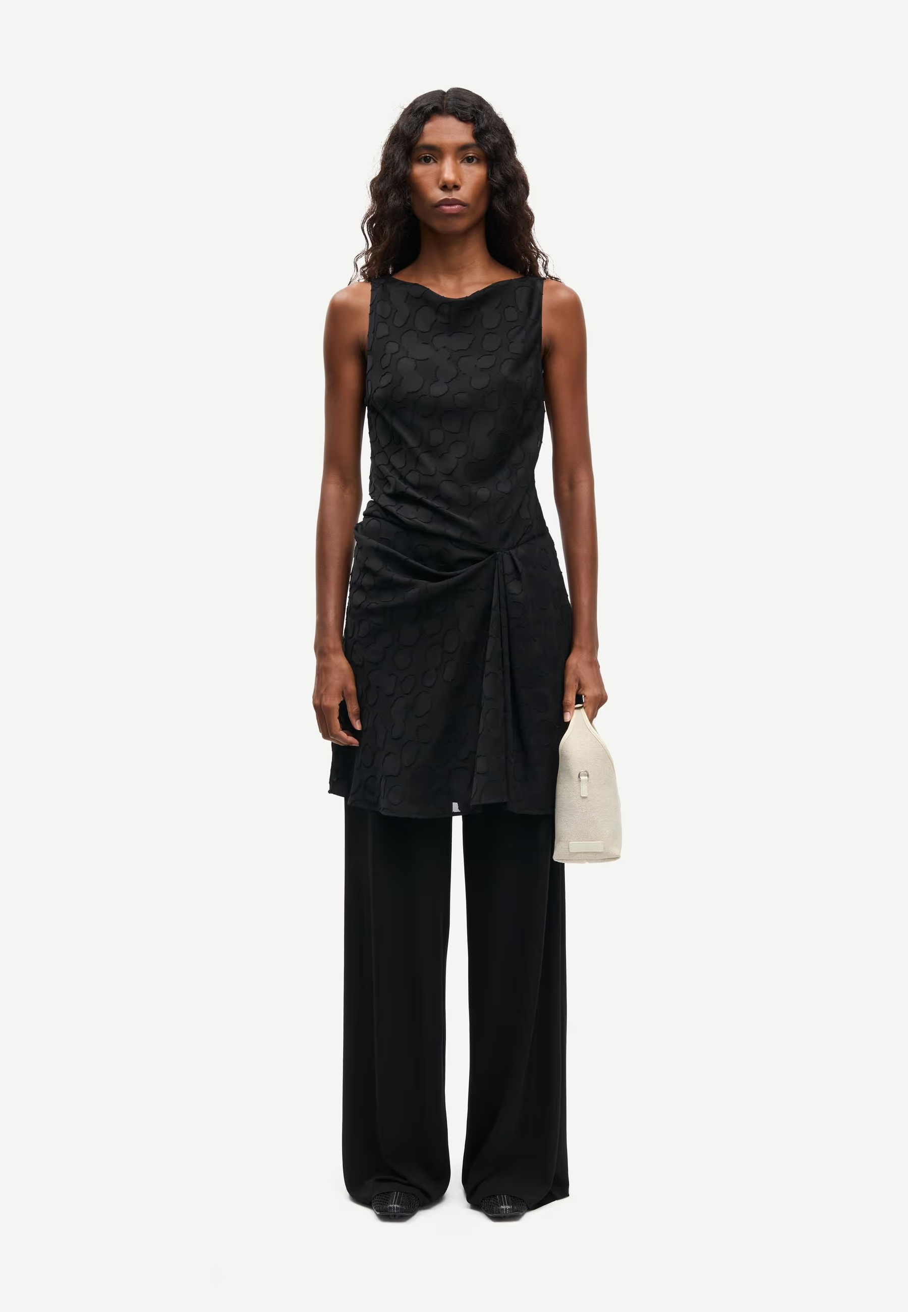 Satina Minikleid | Black