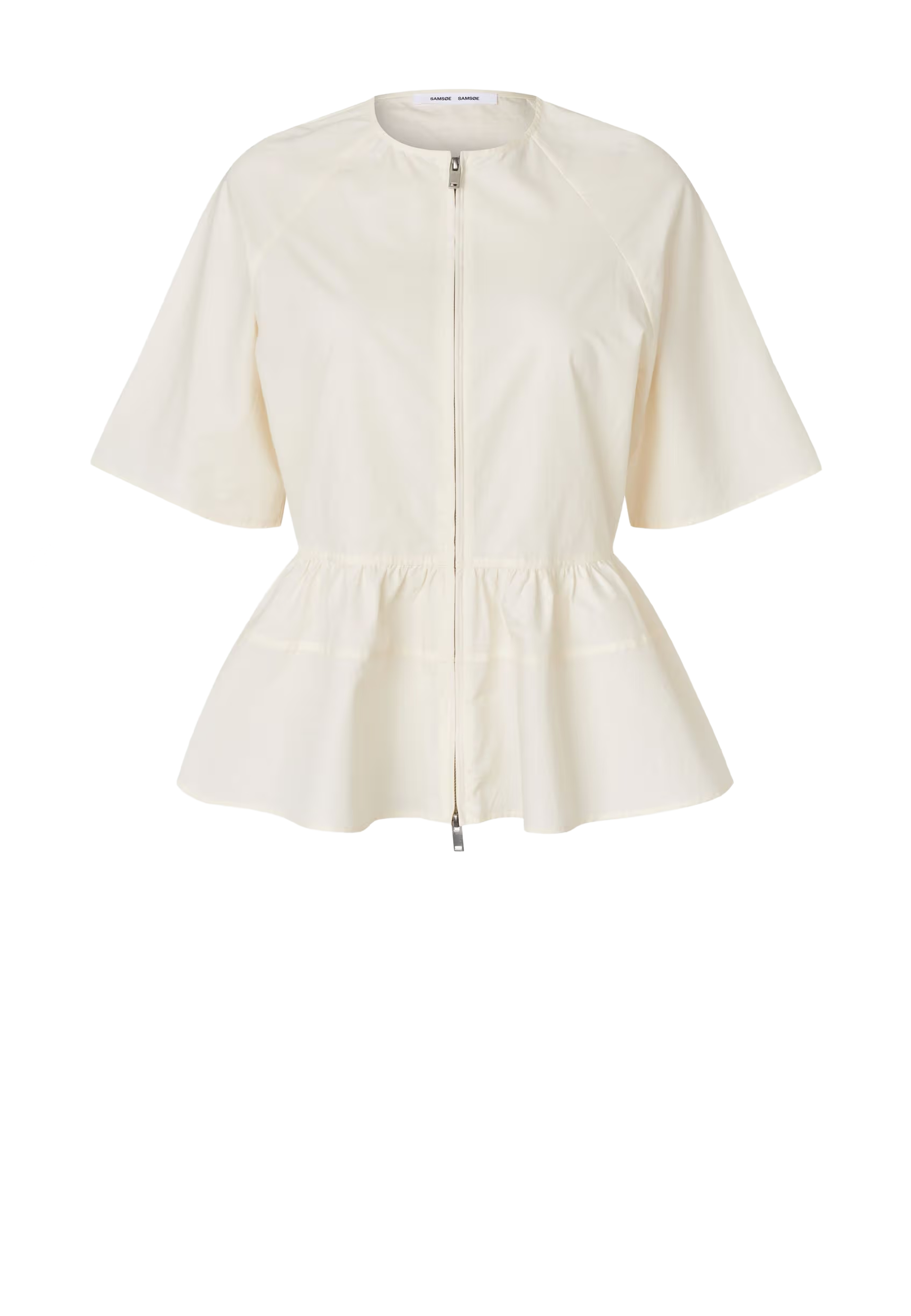 Satoman Kurzarm Bluse | Egret