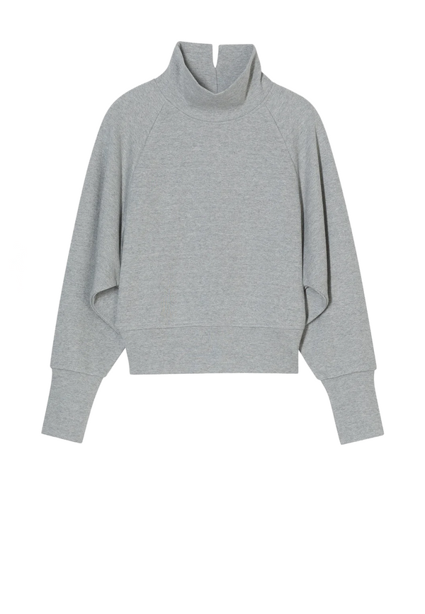 C95383 High Neck Sweatshirt | Light Grey Melange