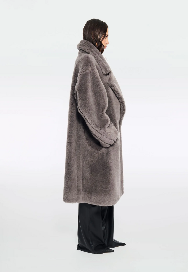 Biba Fake Fur Mantel | Grey