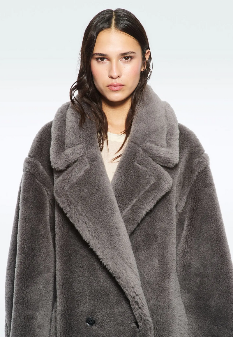 Biba Fake Fur Mantel | Grey