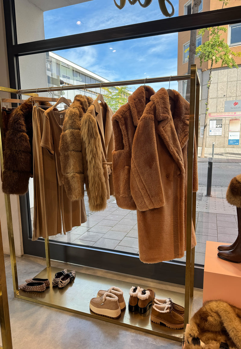 Clary Fake Fur Weste | Beige