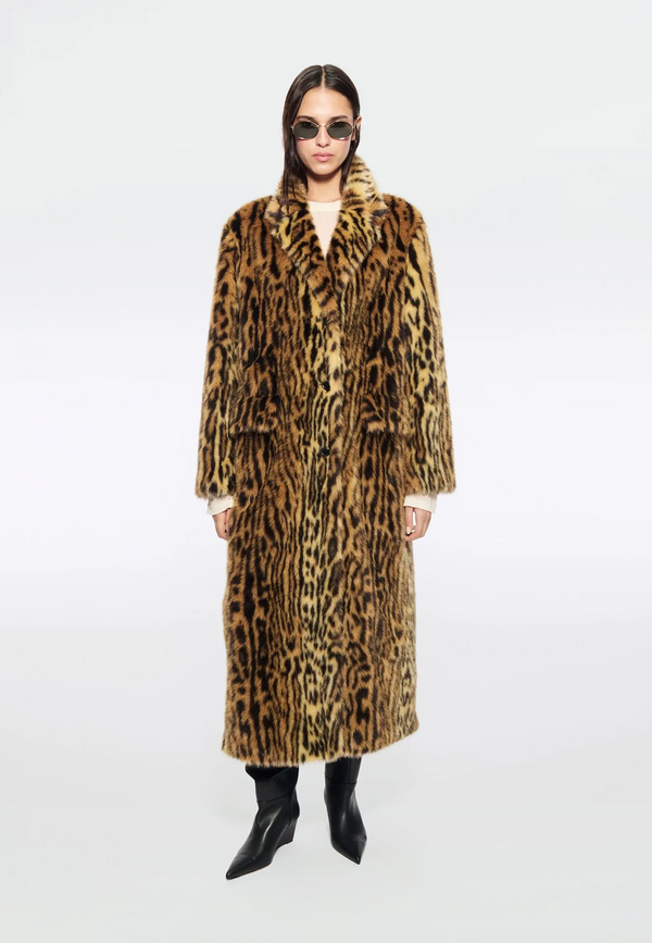 Marceline Fake Fur Mantel | Leo