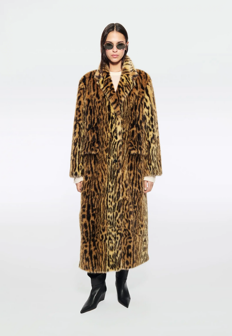 Marceline Fake Fur Mantel | Leo