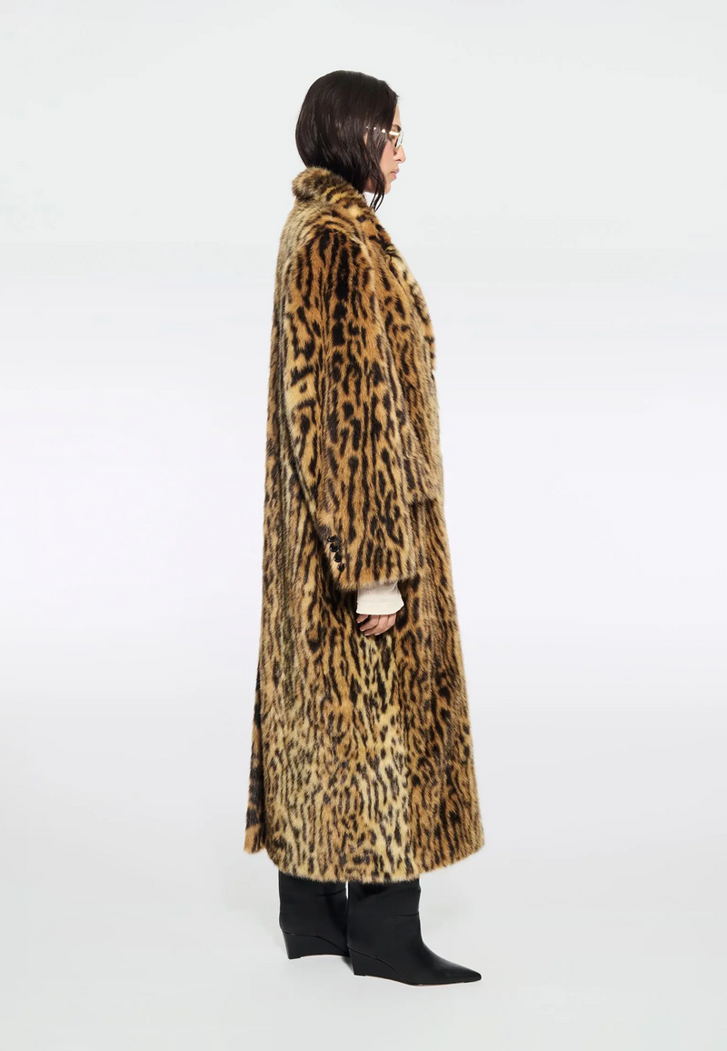 Marceline Fake Fur Mantel | Leo