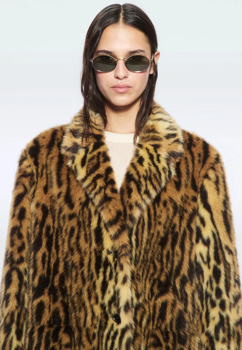 Marceline Fake Fur Mantel | Leo
