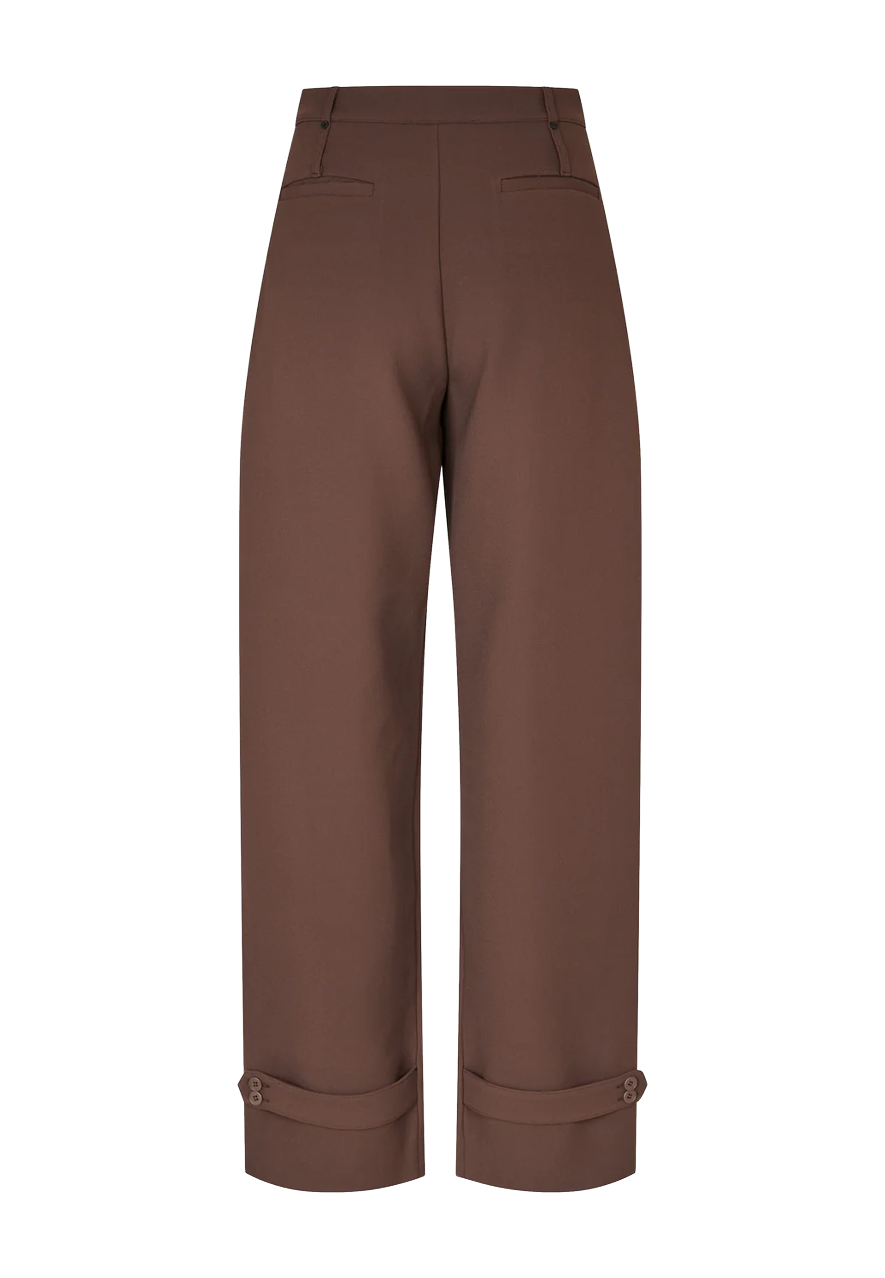 2330 Forhøjede Pleat Bukser | Cocoa