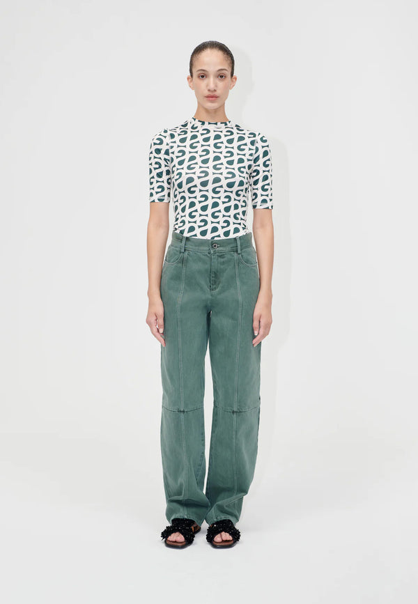 P096-2393 Jeans | Dark Green