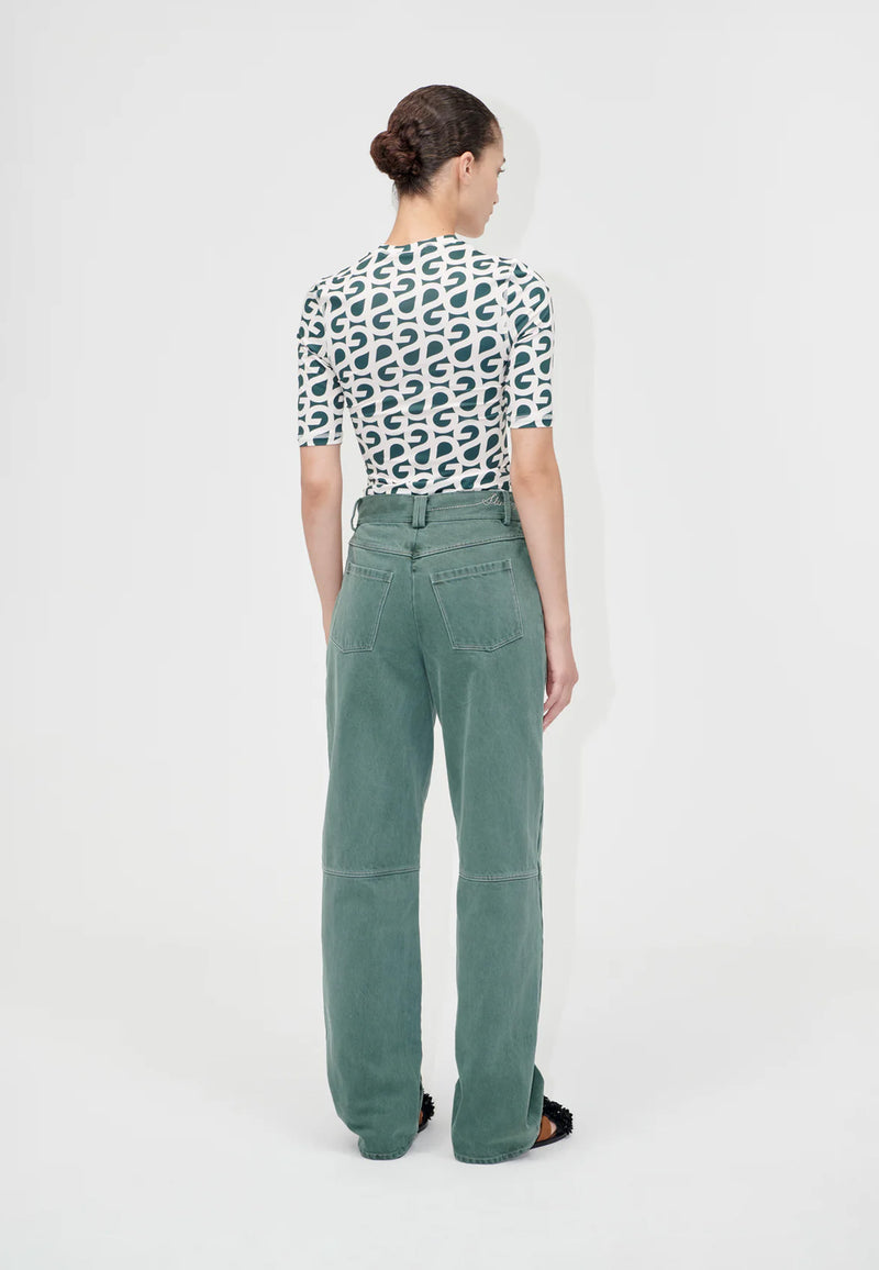 P096-2393 Jeans | Dark Green