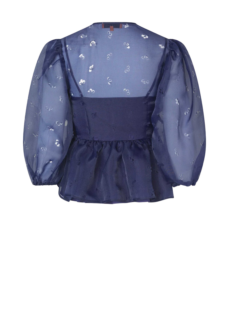 T062-1608 Organza Bluse | Ditzy Floral