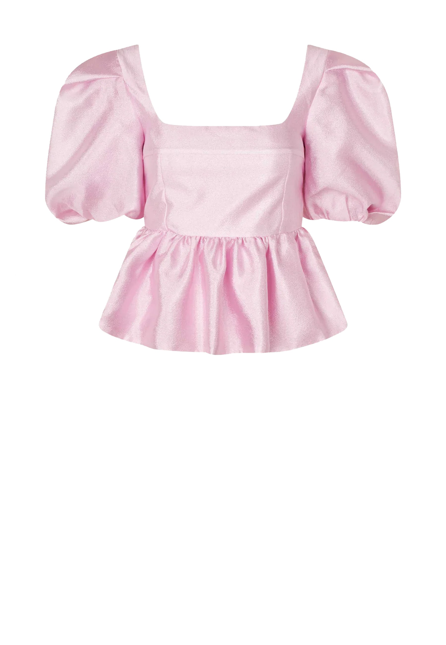 T073-2067 Texturierte Bluse | Pastel Pink