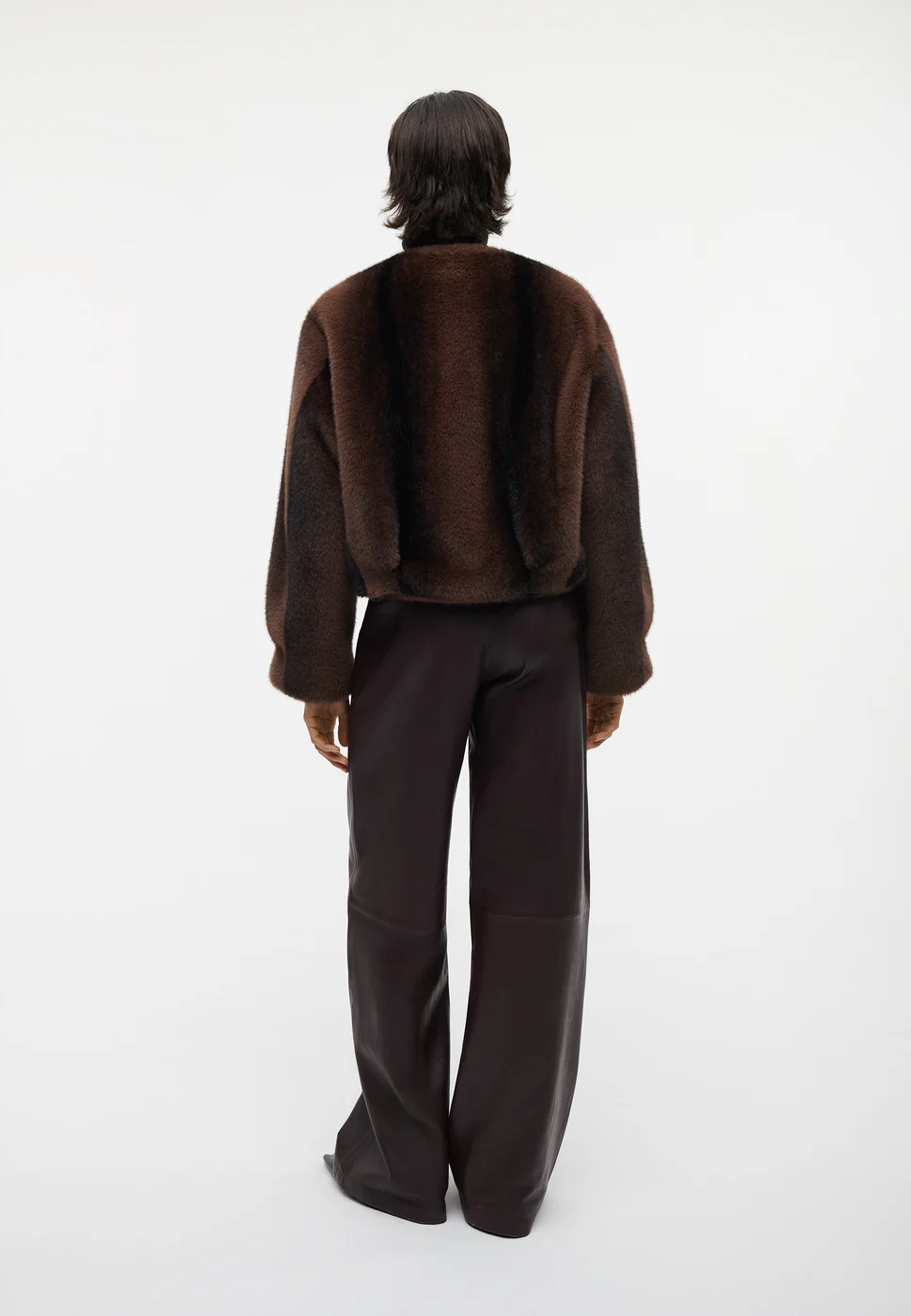 Celeste Fake Fur Bomberjacke | Dark Brown Mink