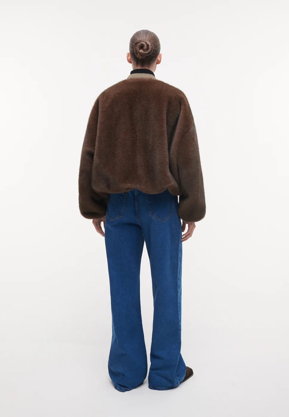 Etta Faux Fur Bomberjacke | Choco Mink