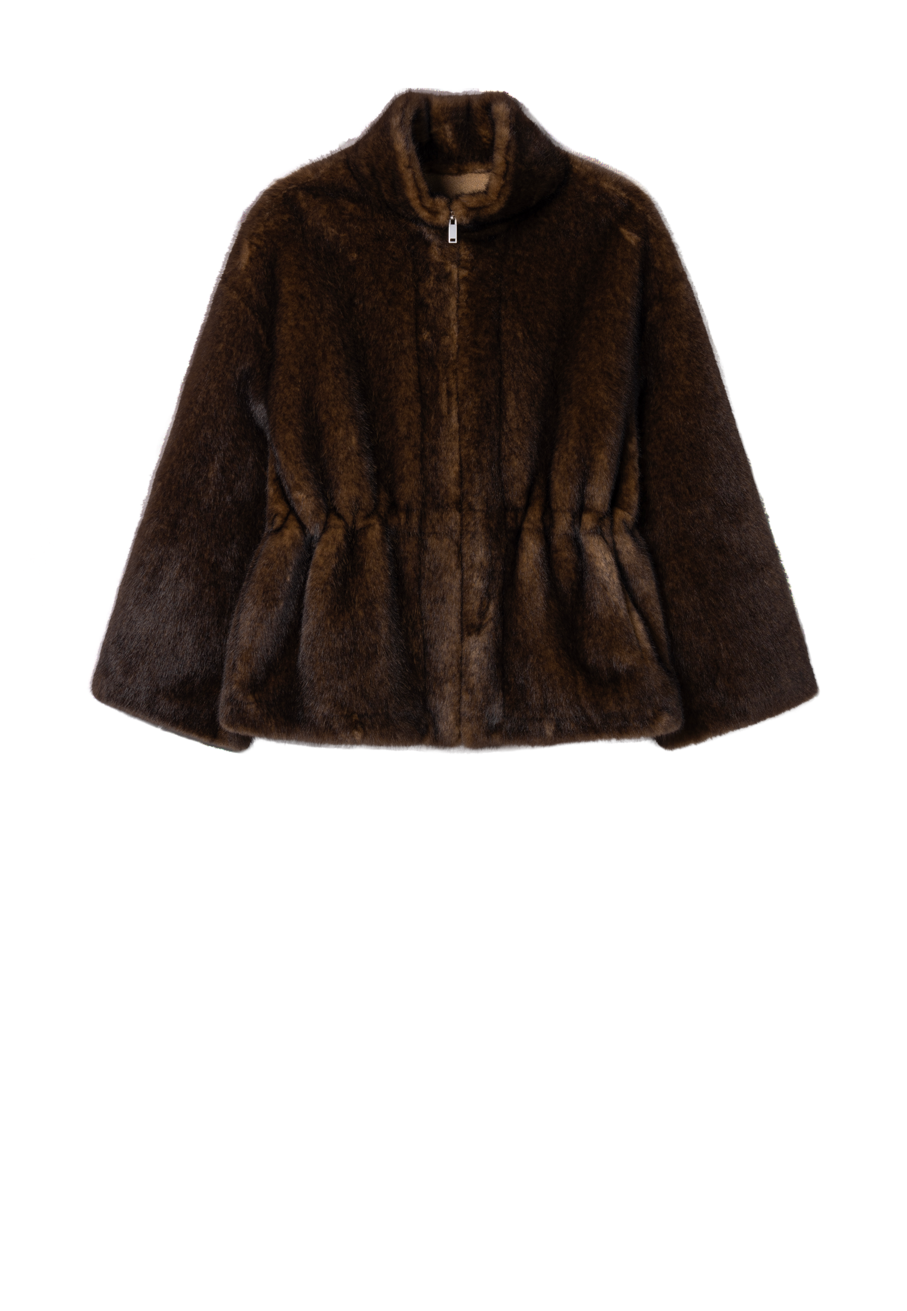 Frankie Faux Fur Jacke | Olive Mink