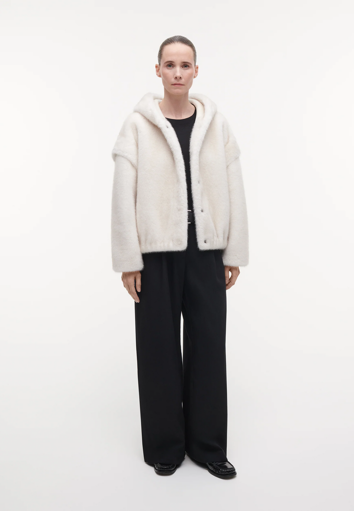 Isadee Faux Fur Jacke | Ecru Mink