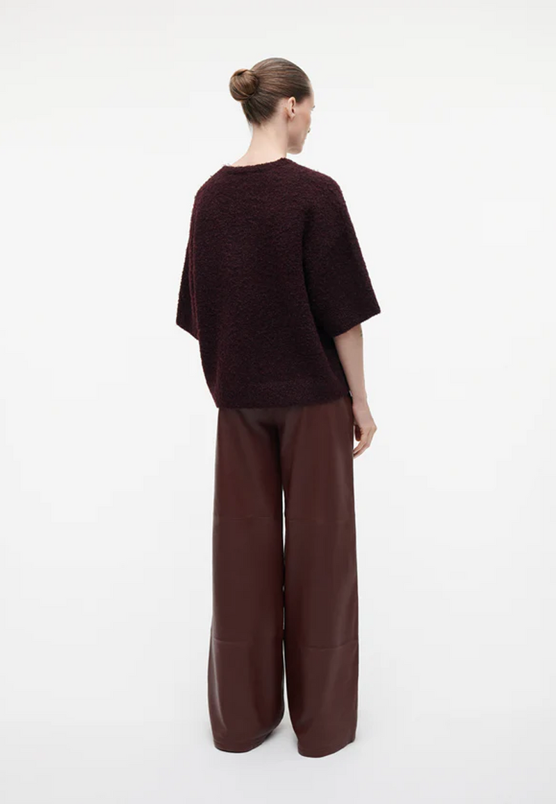 Jessica Boucle Strick T-Shirt | Omni Red