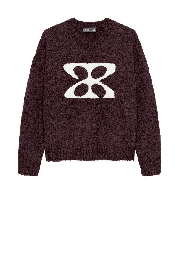 Kirsten Boucle Strick Pullover | Omni Red
