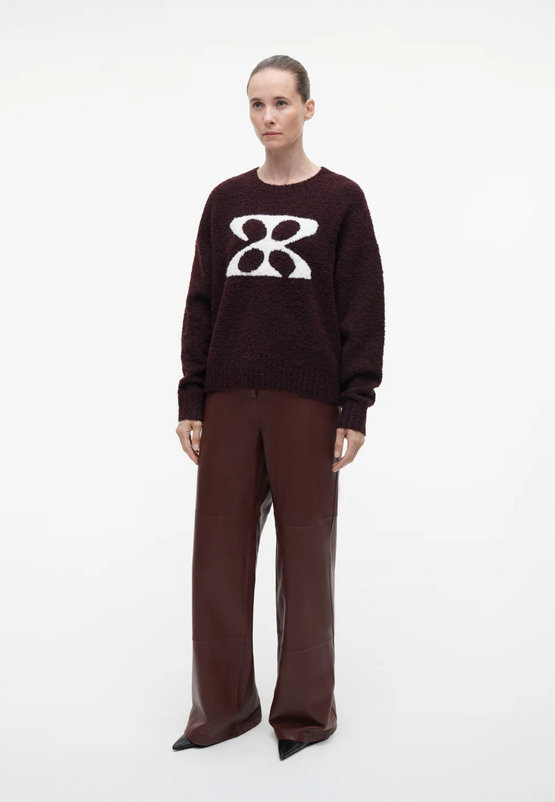 Kirsten Boucle Strick Pullover | Omni Red