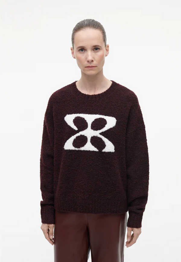 Kirsten Boucle Strick Pullover | Omni Red