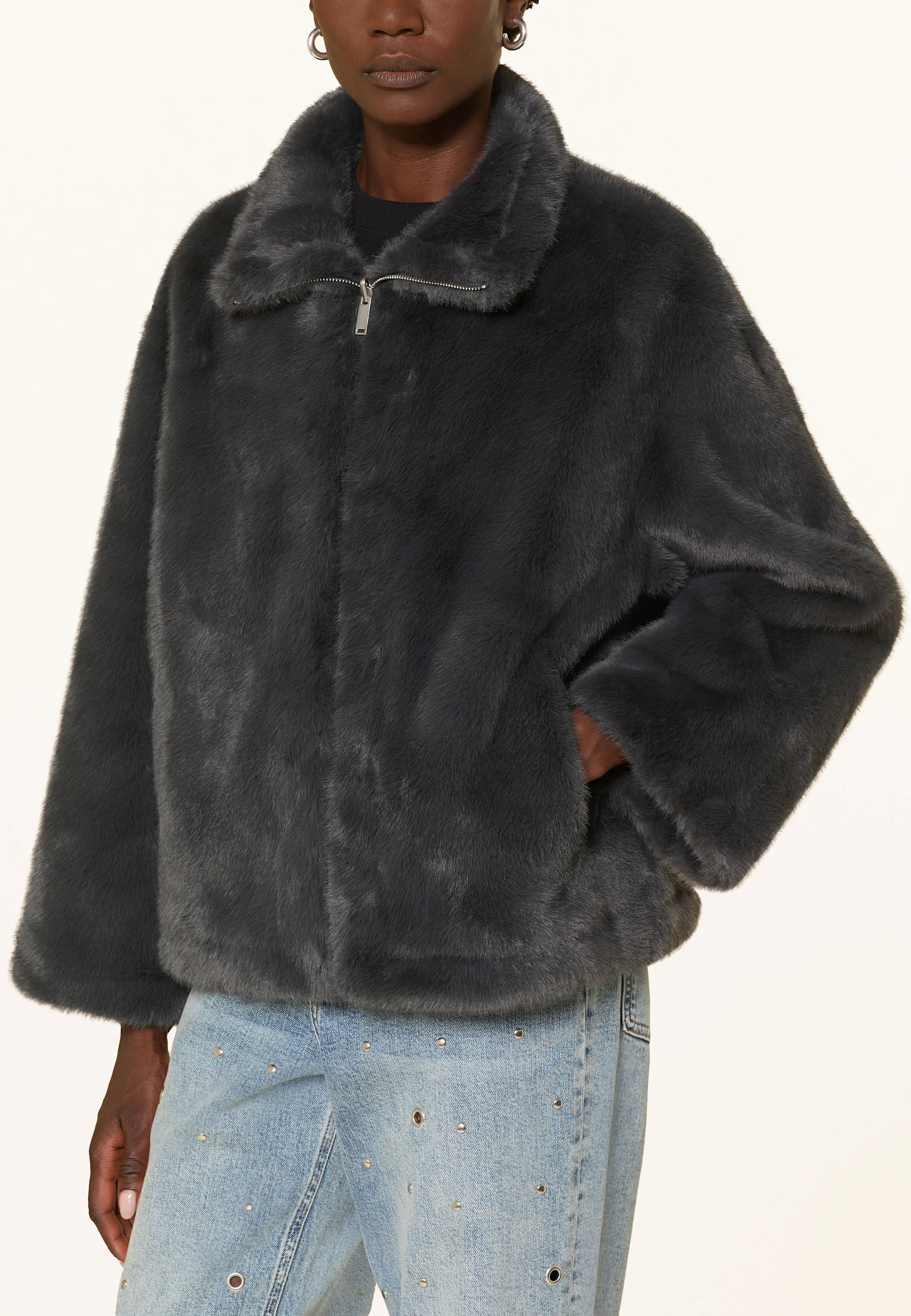 Mara Fake Fur Bomberjacke | Stellar