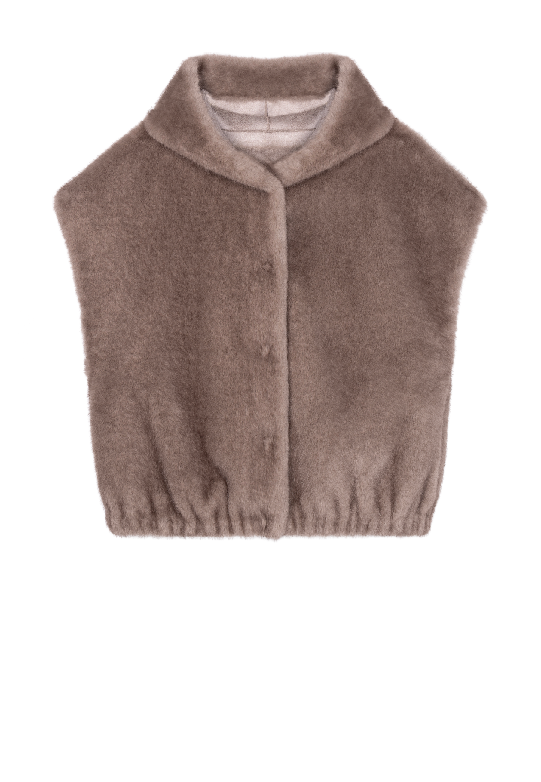 Olena Faux Fur Weste | Pebble Mink