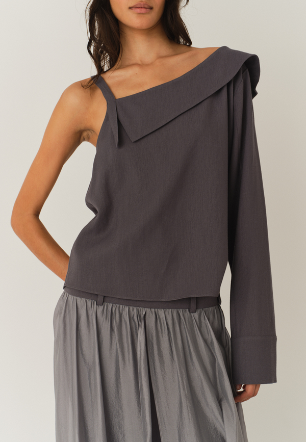 Andrea Asymmetrisches Top | Charcoal