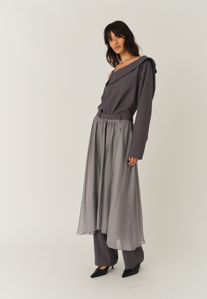 Andrea Asymmetrisches Top | Charcoal