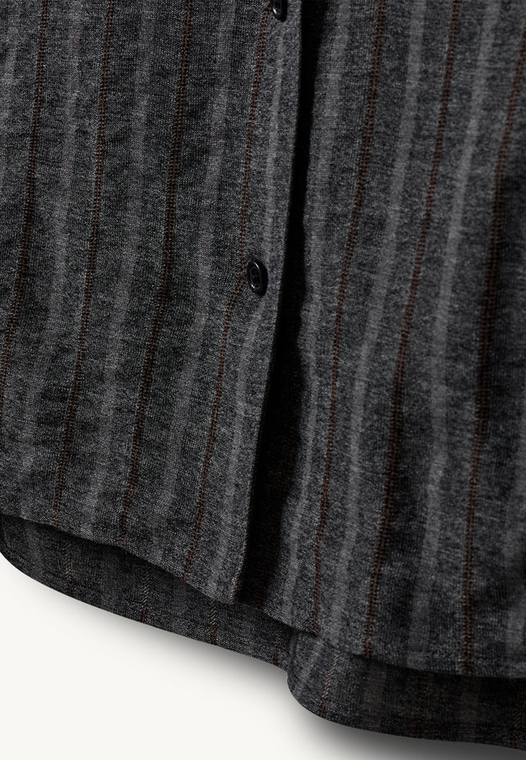 Cheval Bluse | Grey Melange Brown