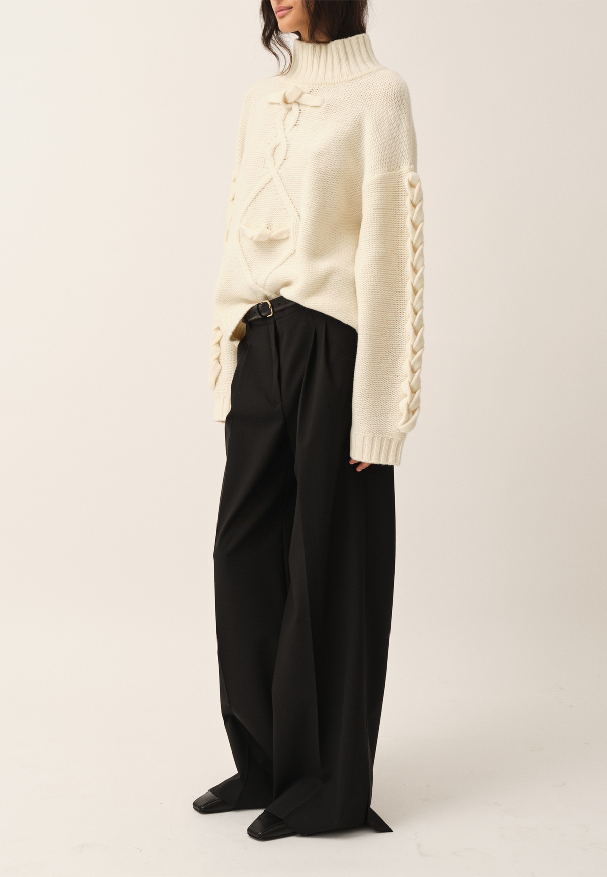 Como Braid Pullover | Cream