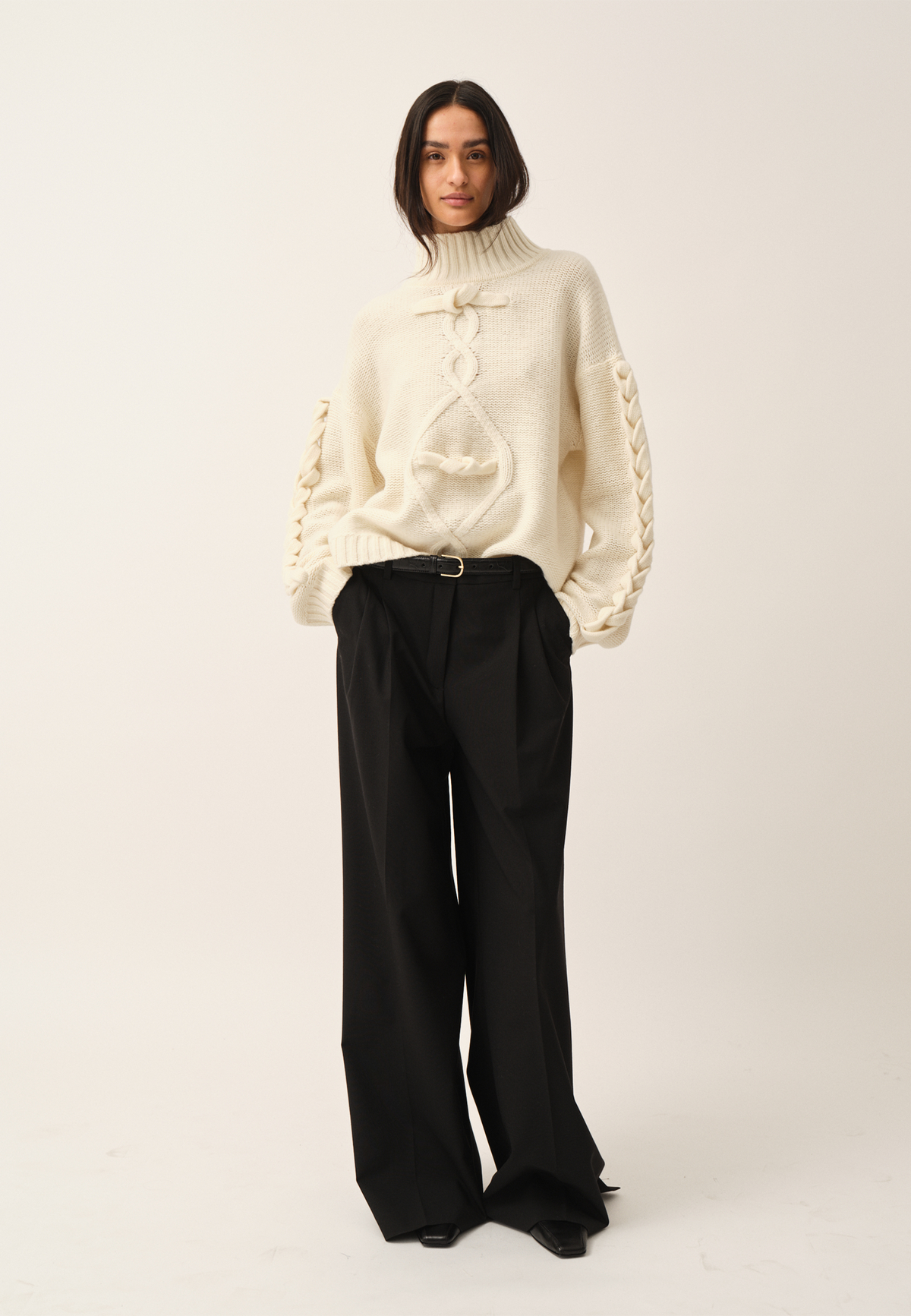 Como Braid Pullover | Cream