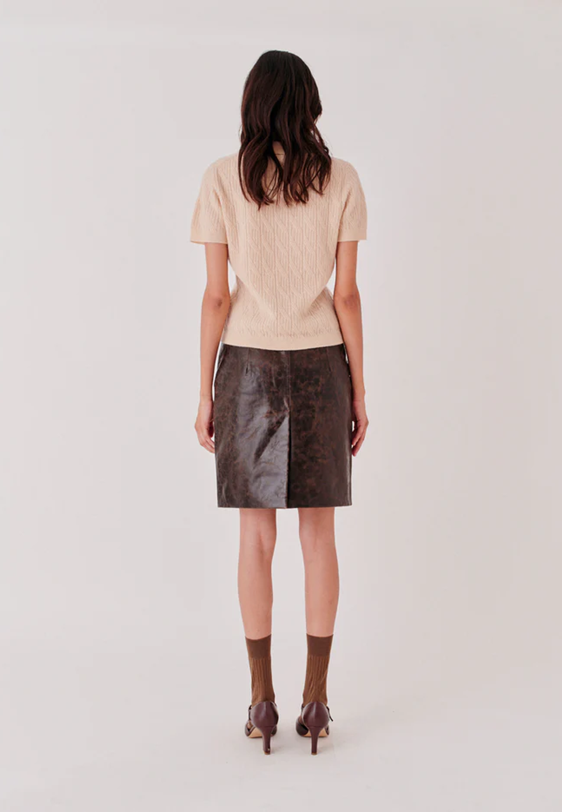 Como Cable Mini Polo T-Shirt | Macadamia