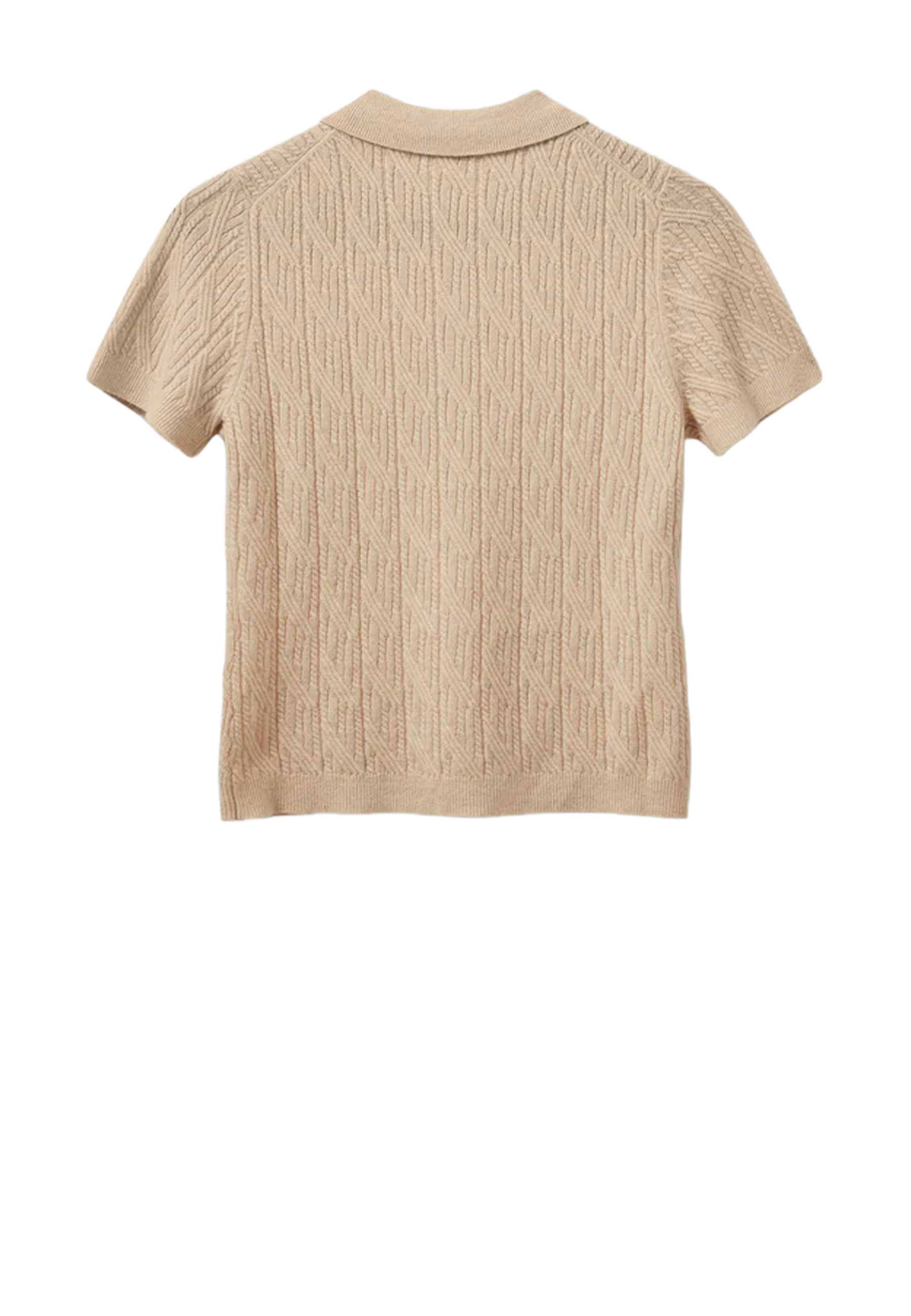 Como Cable Mini Polo T-Shirt | Macadamia