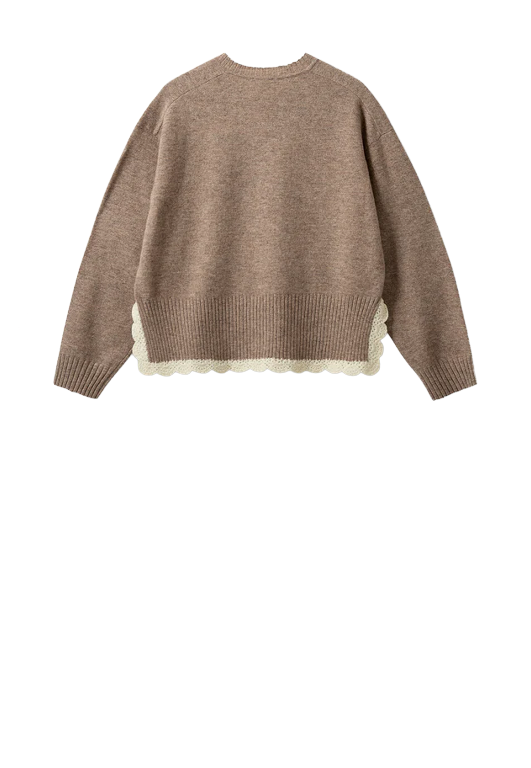Como Crochet Pullover | Beige Melange