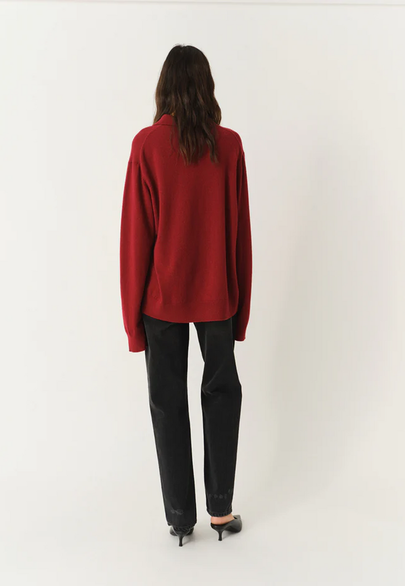 Como Strick Polo-Shirt | Burgundy