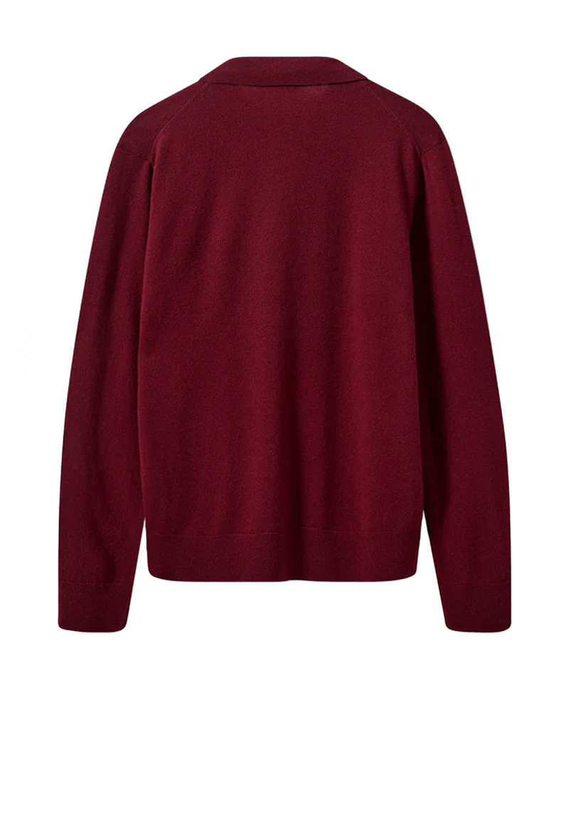 Como Strick Polo-Shirt | Burgundy