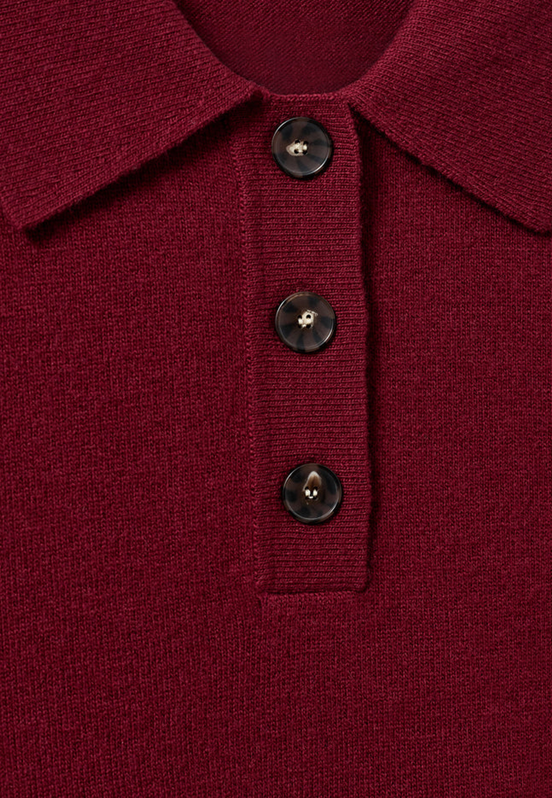 Como Strick Polo-Shirt | Burgundy