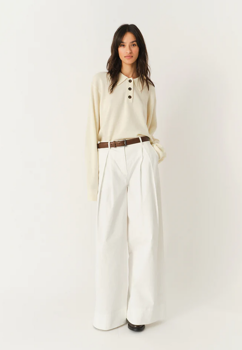Como Strick Polo-Shirt | Cream