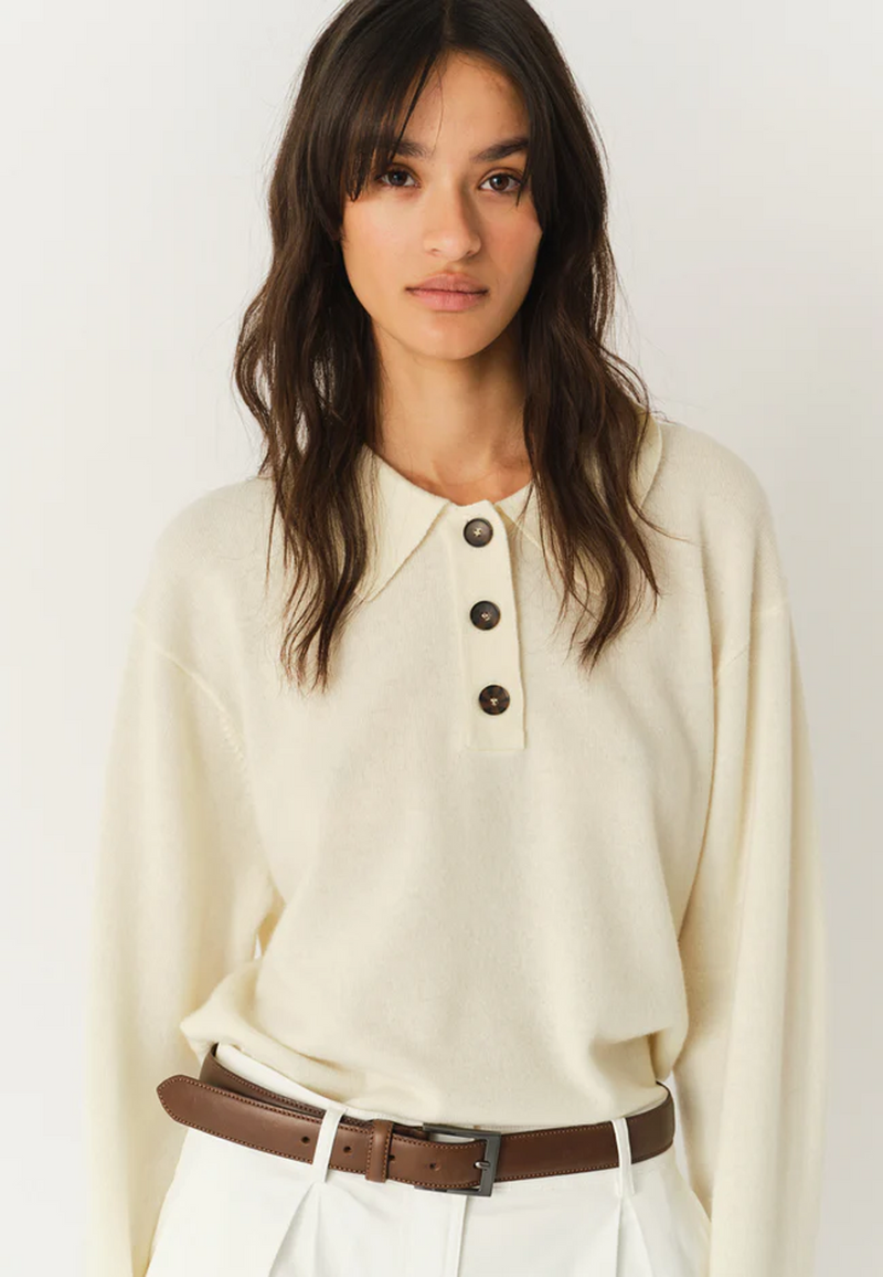 Como Strick Polo-Shirt | Cream